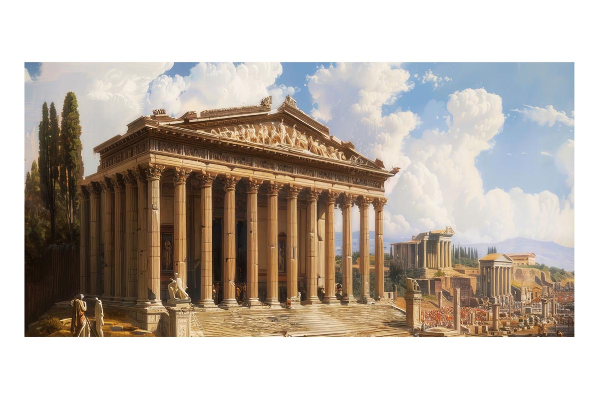 Roman City Frameless Backdrop