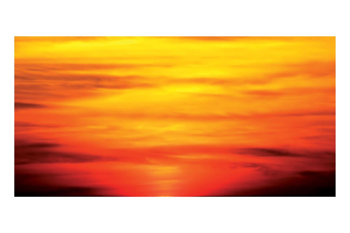 Fiery Sunset Frameless Backdrop