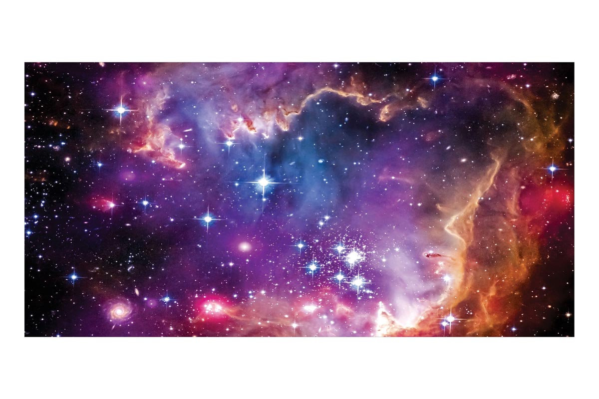 Outer Space Galaxy Frameless Backdrop