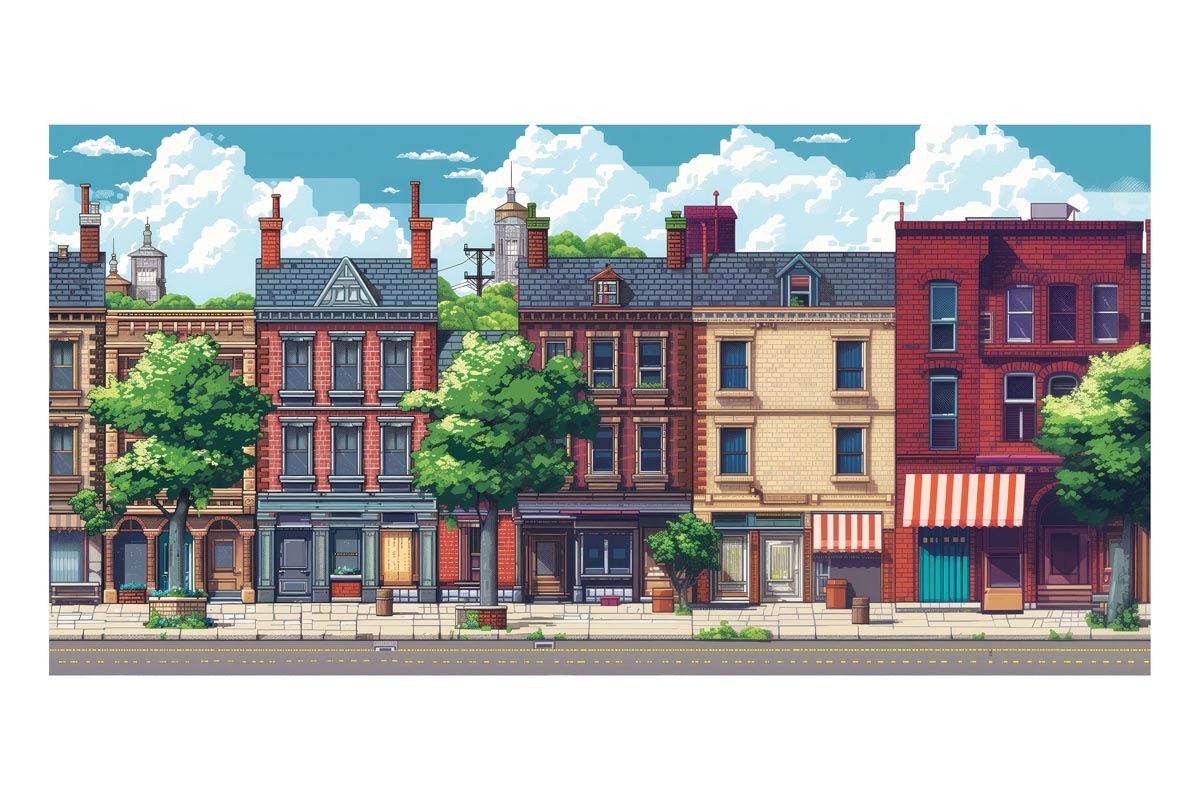 City Side Street Frameless Backdrop