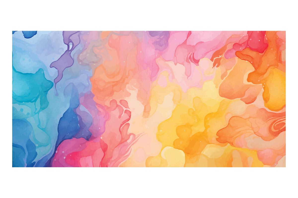 Rainbow Clouds Frameless Backdrop