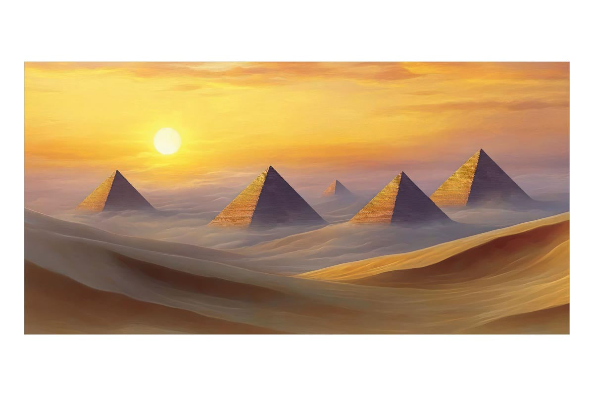Egyptian Pyramids Frameless Backdrop