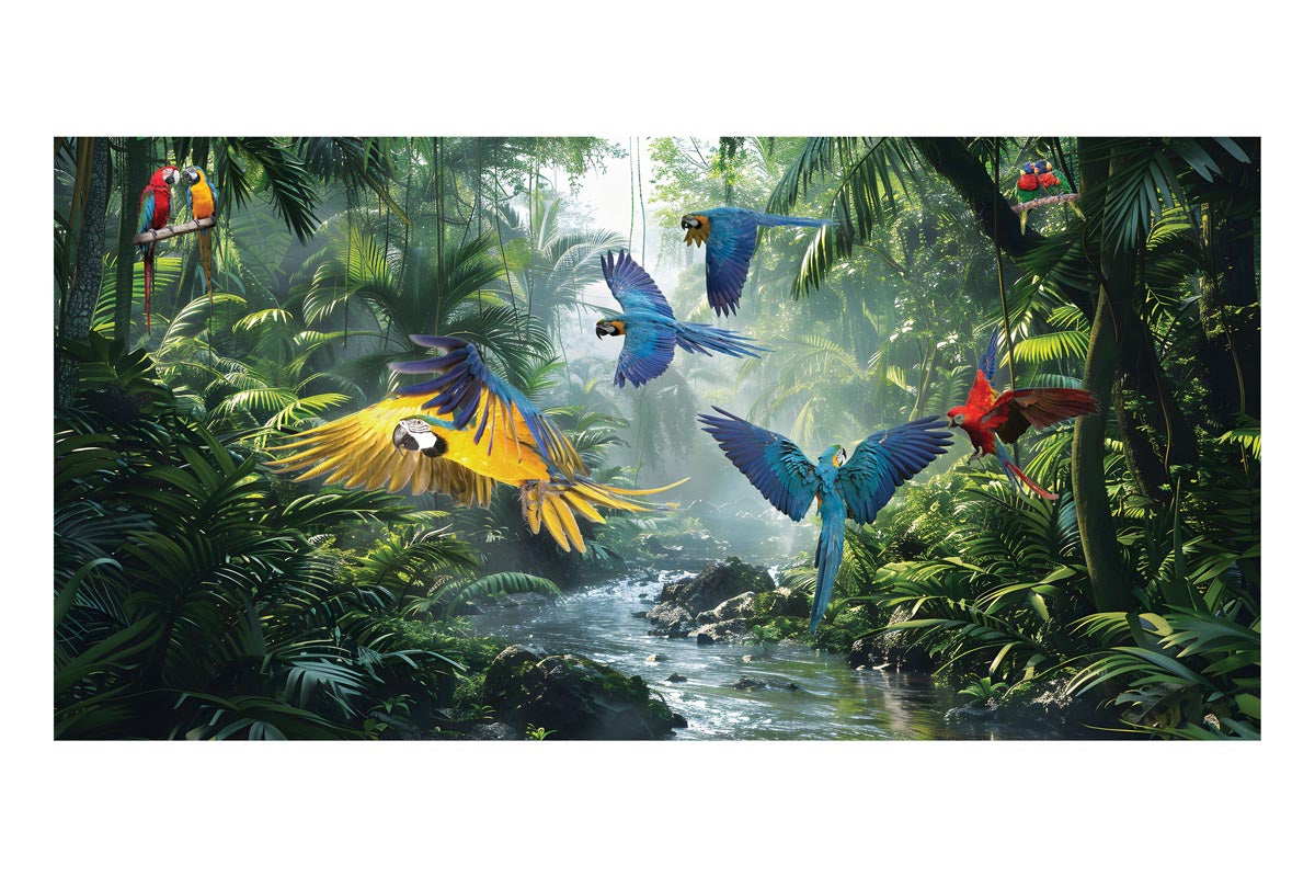 Tropical Rainforest Frameless Backdrop