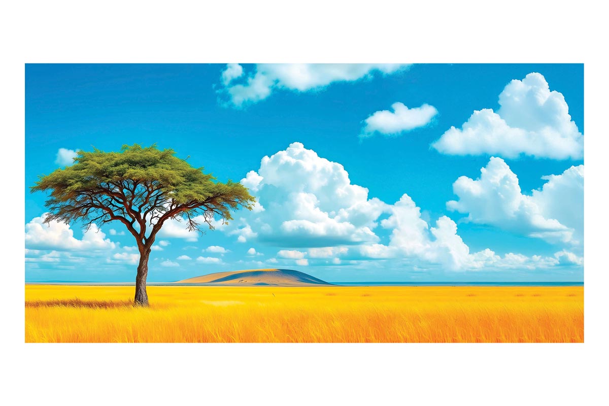 African Grassland Frameless Backdrop