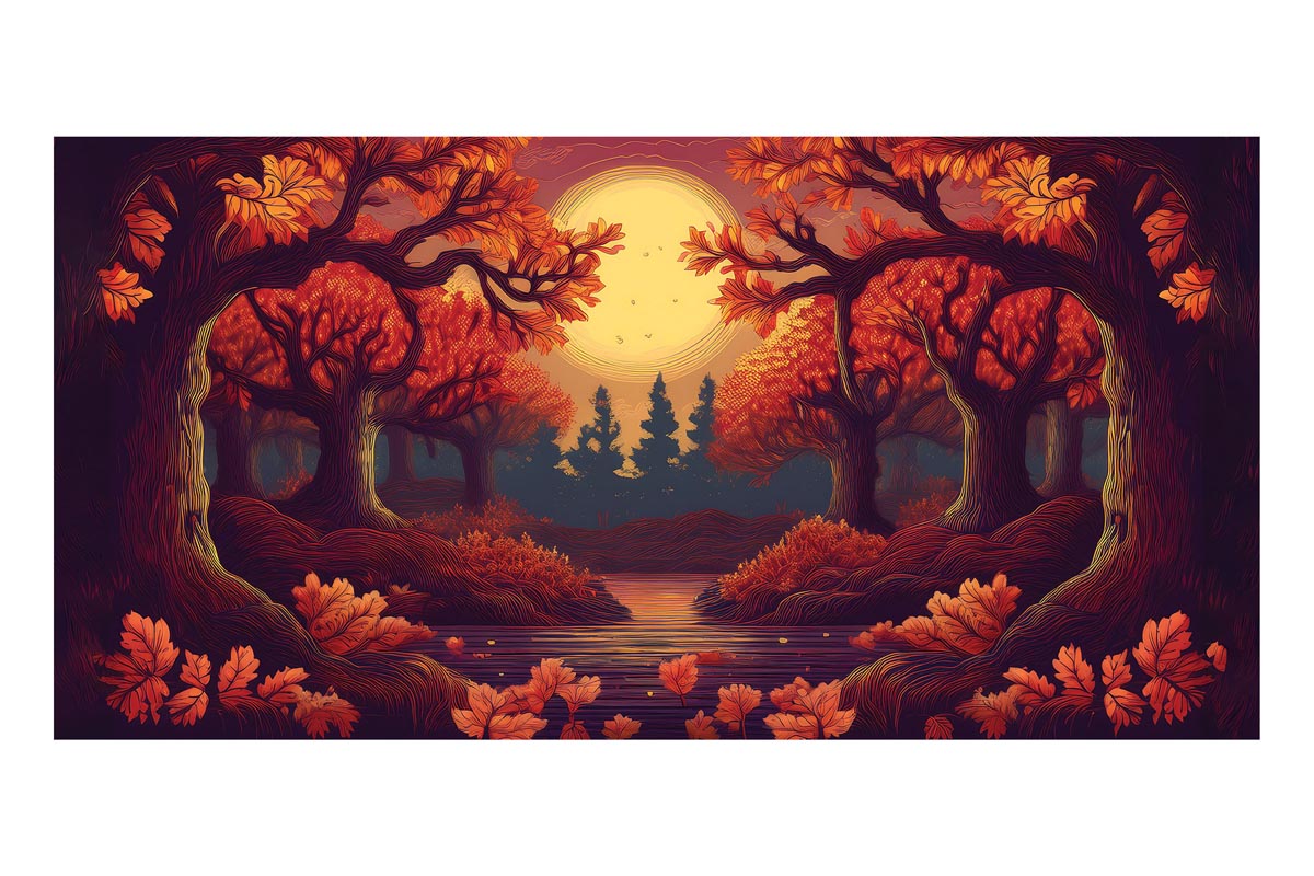 Harvest Moon Frameless Backdrop