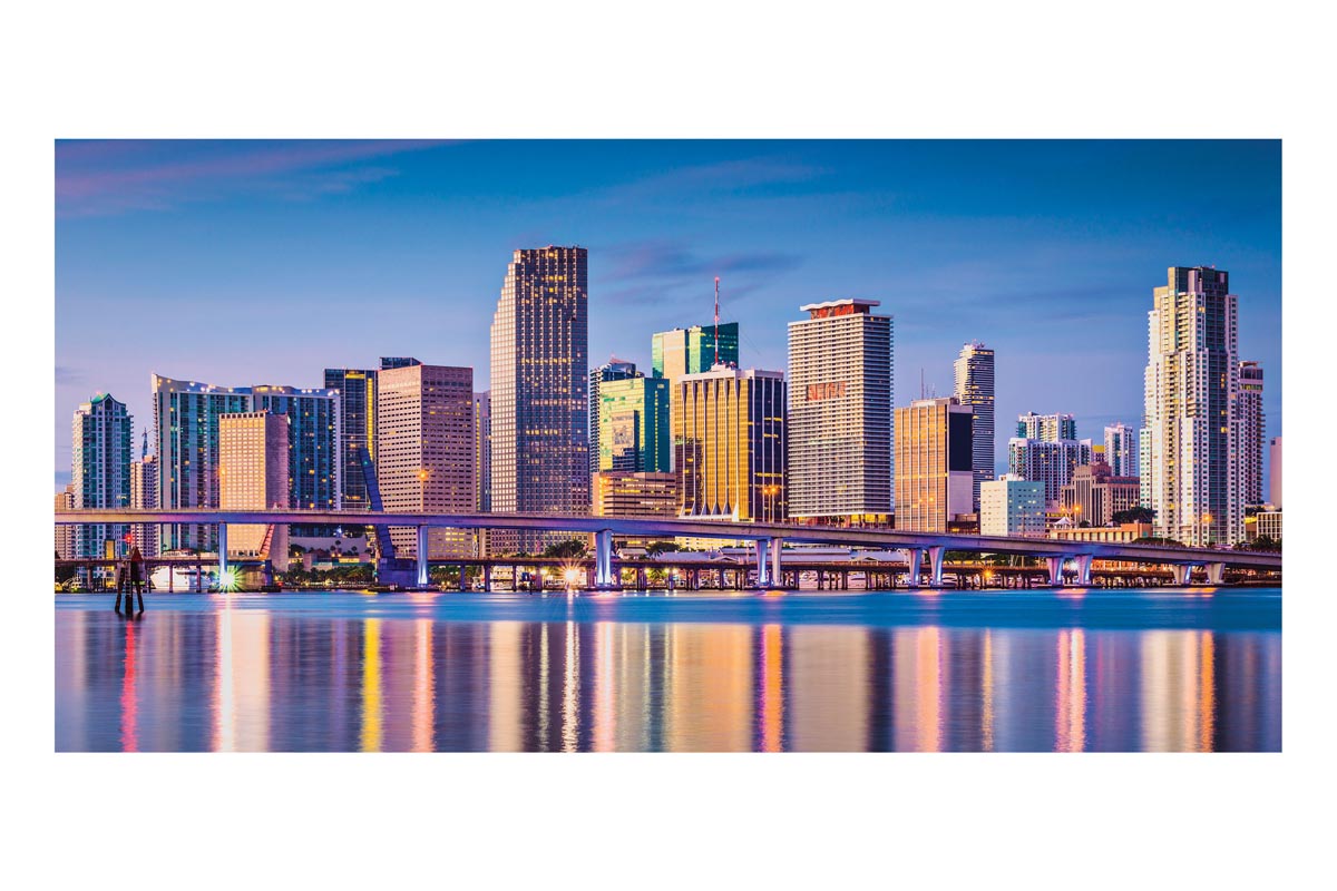 Miami Lights Frameless Backdrop