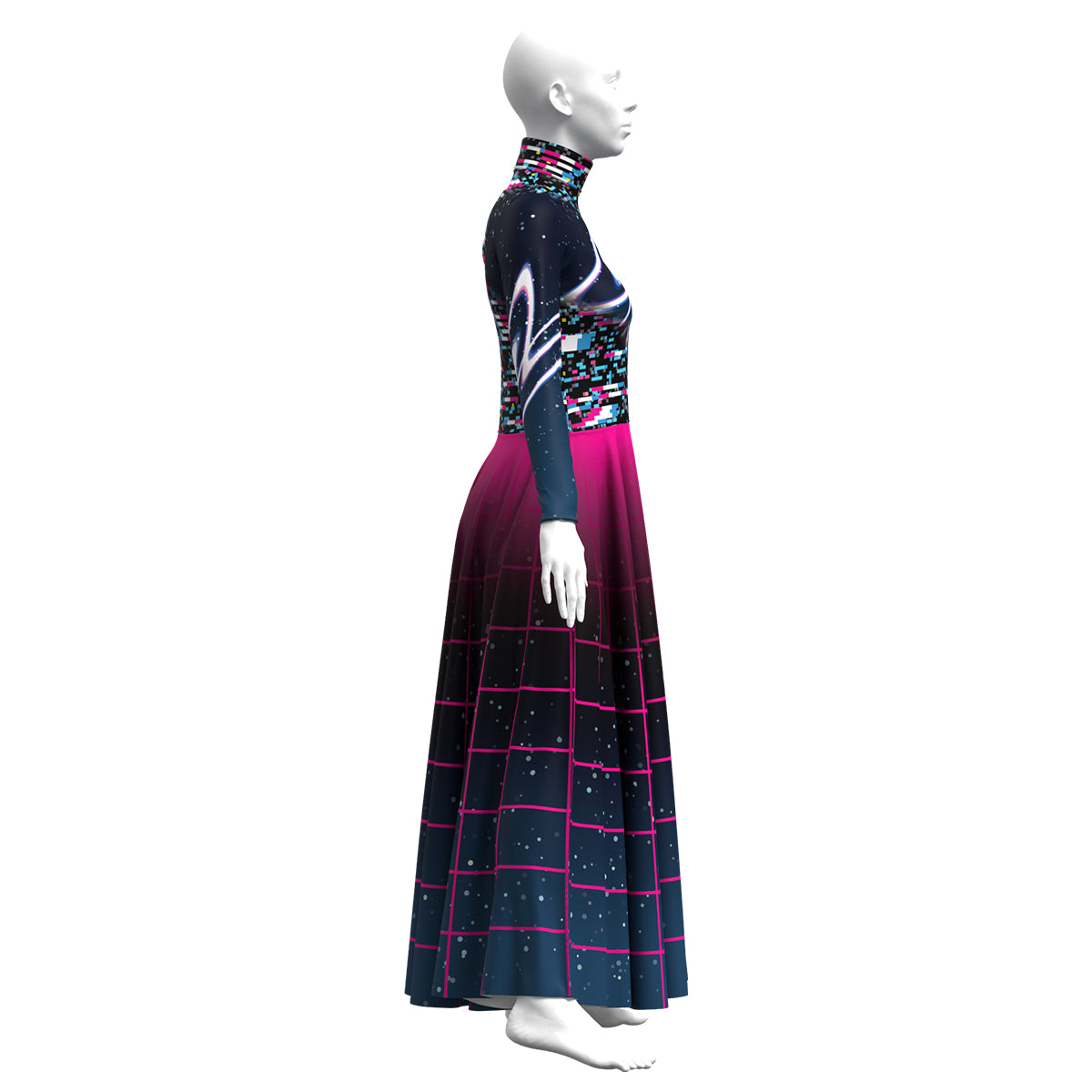Synth-wave Glitch Dress