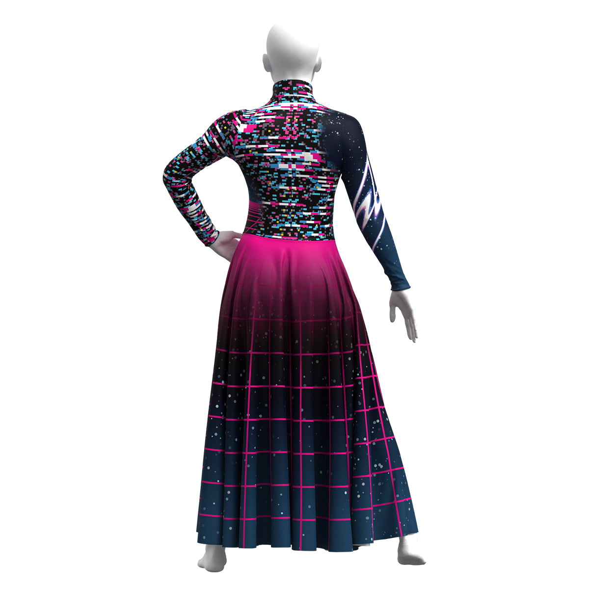 Synth-wave Glitch Dress