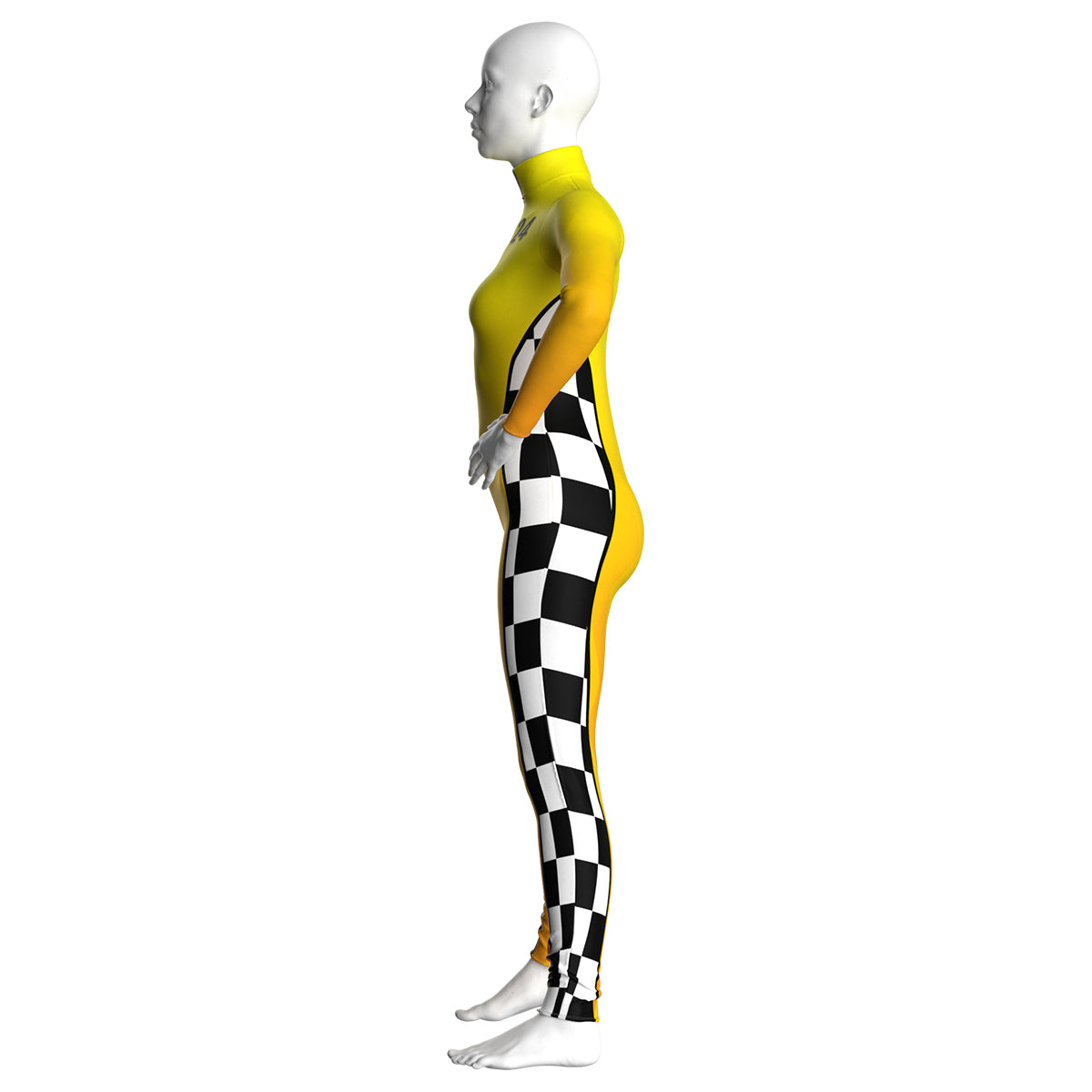 Yellow Race Car Driver Unitard