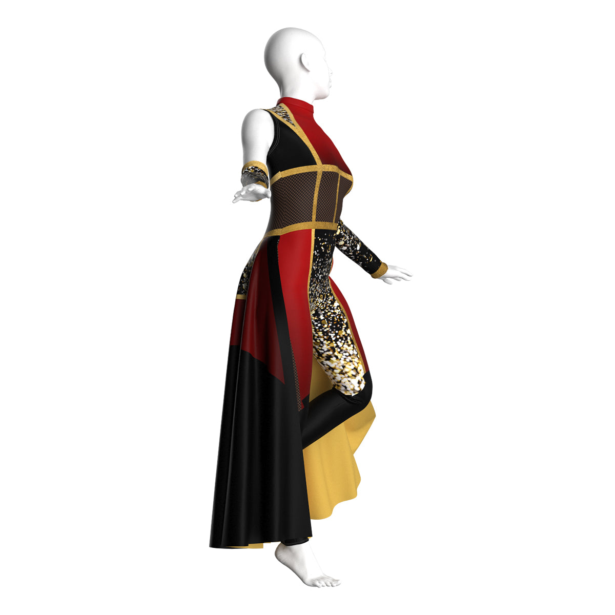 Crimson and Gold Unitard
