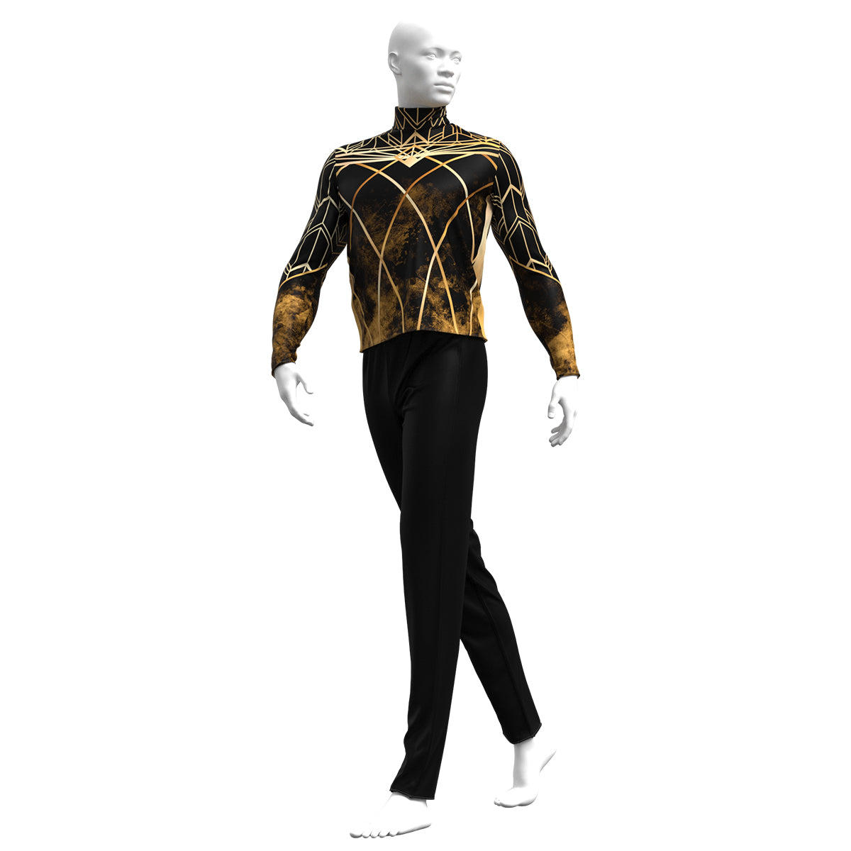 Golden Art Deco Core Performance Top