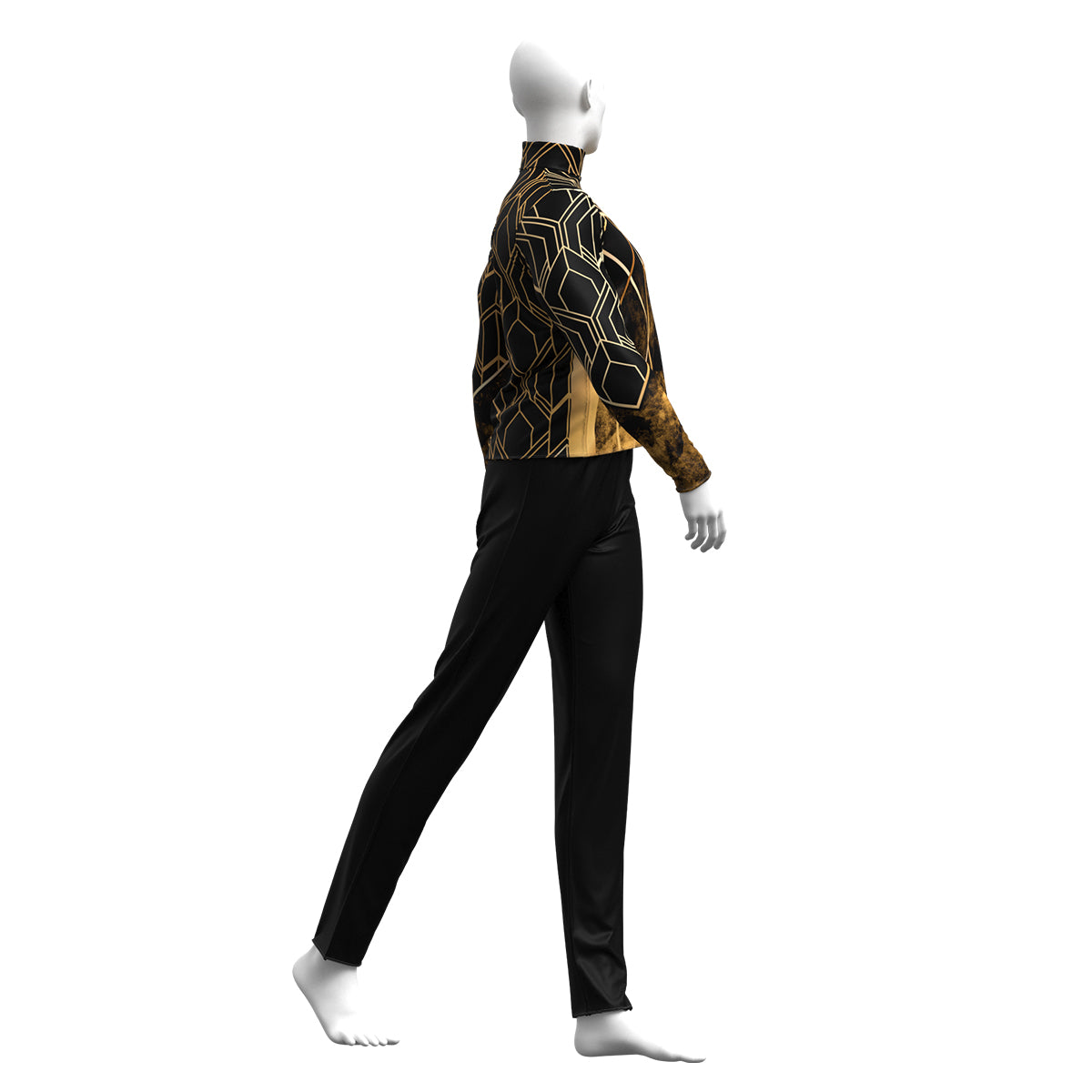 Golden Art Deco Core Performance Top