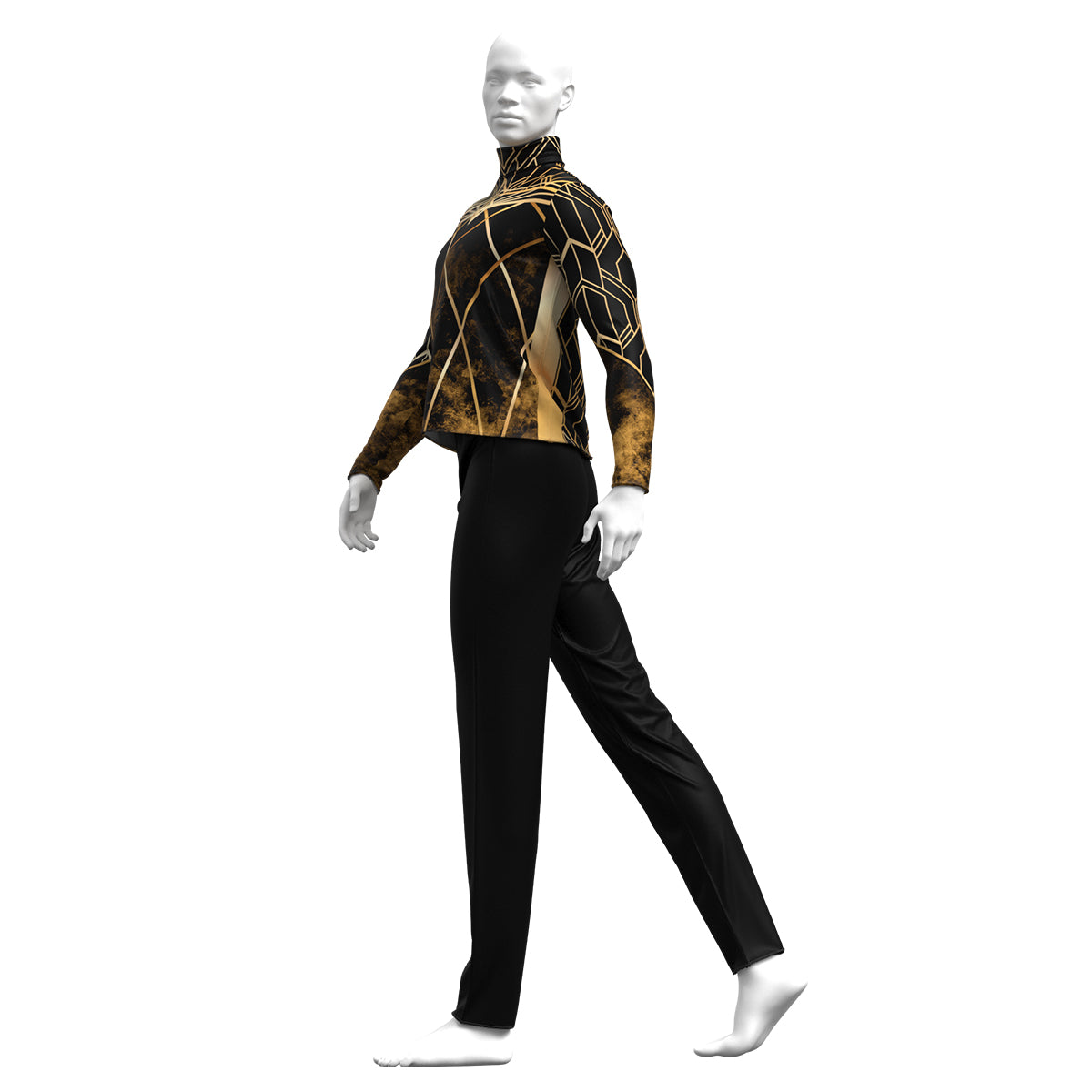 Golden Art Deco Core Performance Top