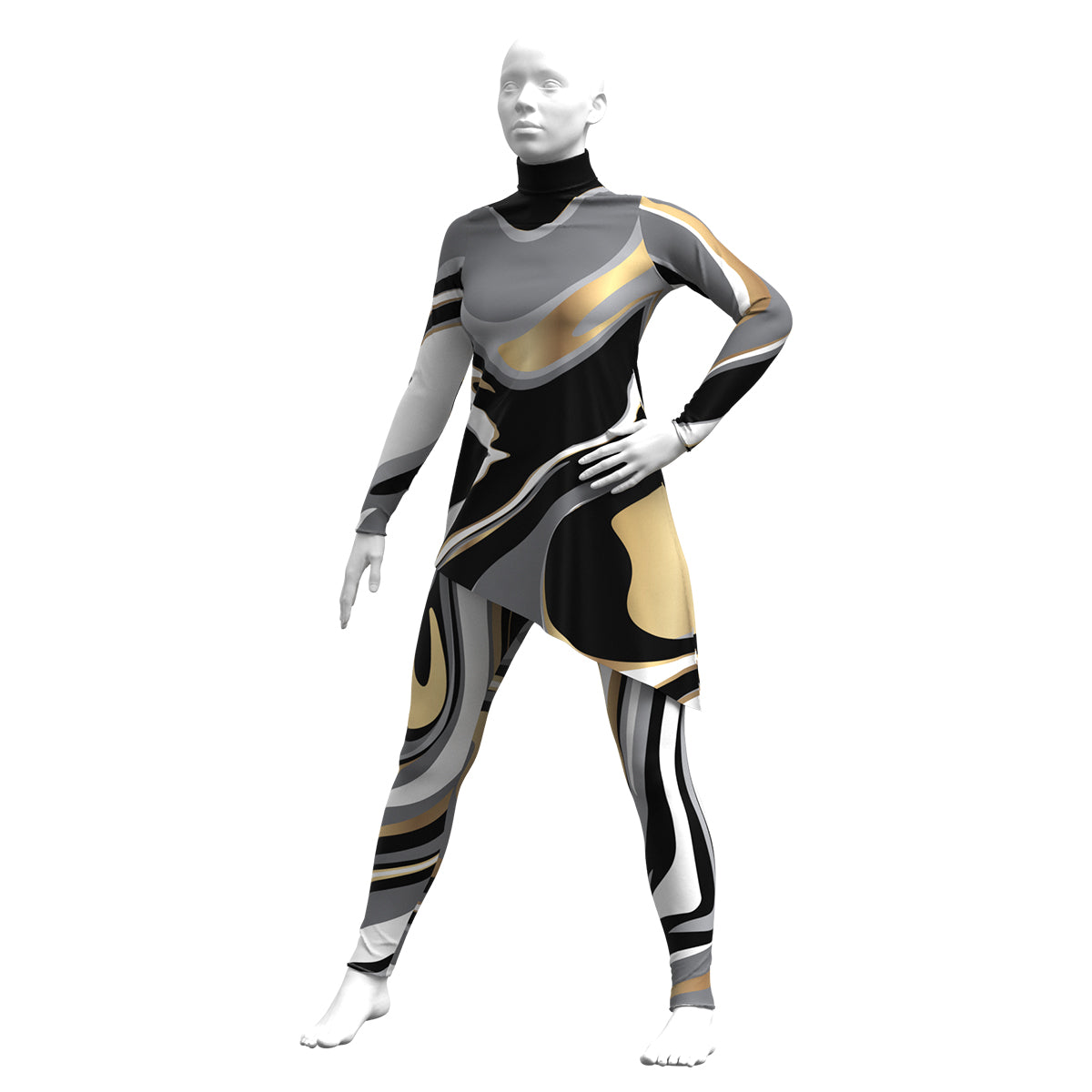 Metallic Swirl Leggings