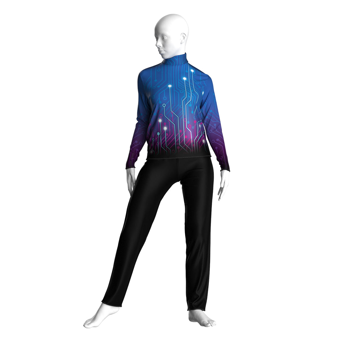 Blue Circuitboard Basic Performance Top