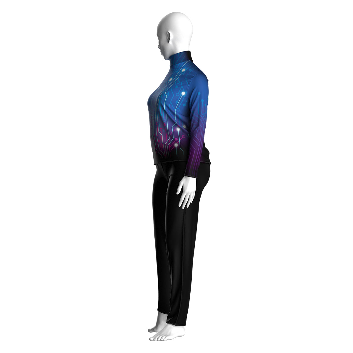 Blue Circuitboard Basic Performance Top