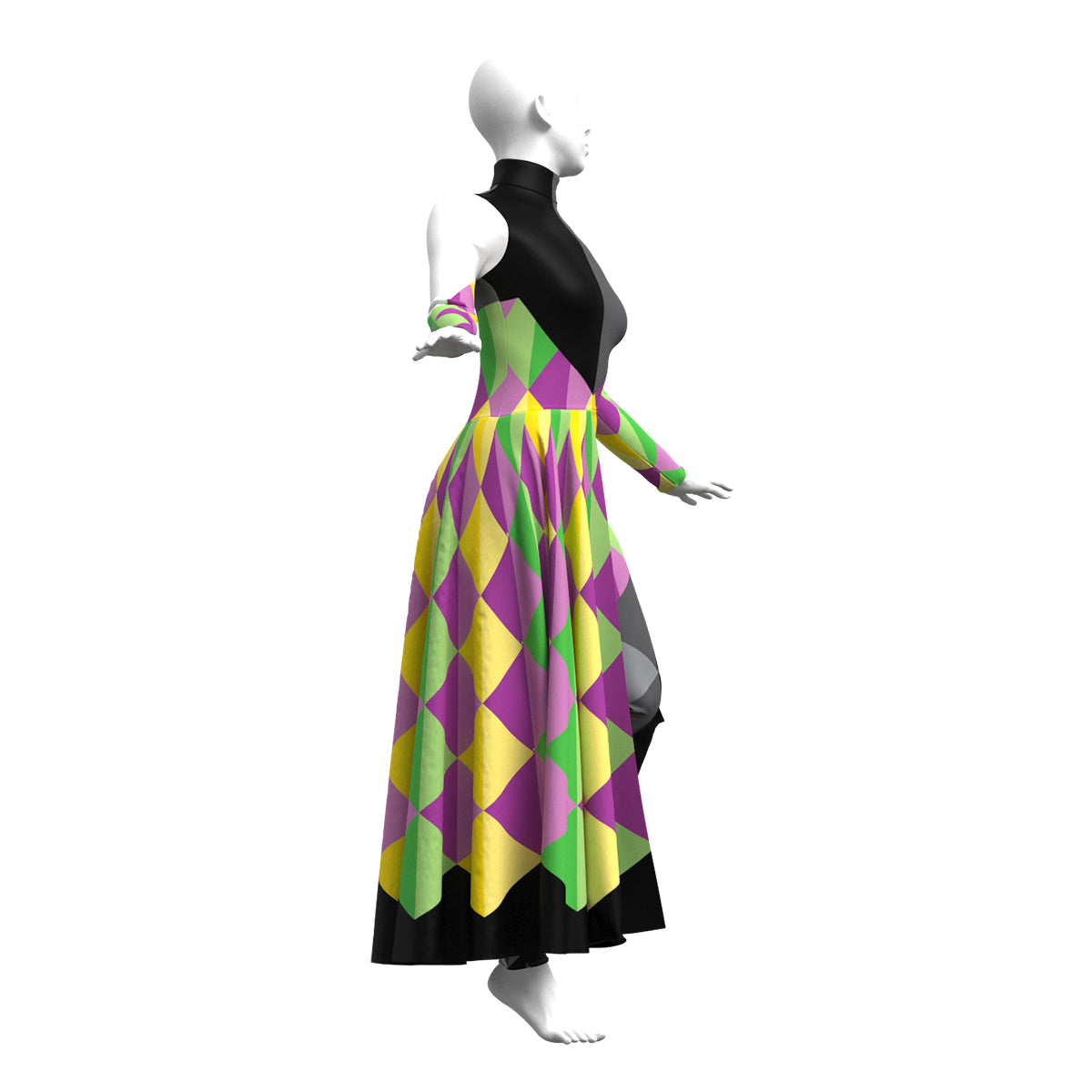 Abstract Harlequin Unitard