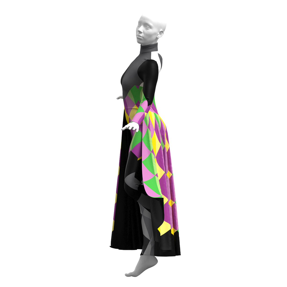 Abstract Harlequin Unitard