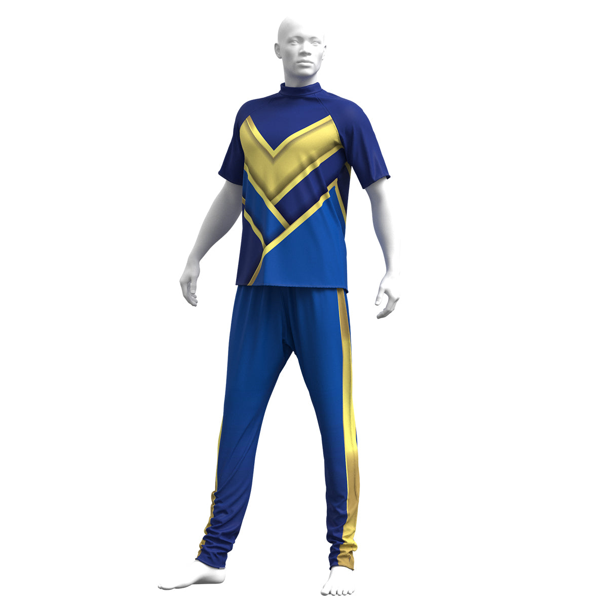 Blue & Gold Athletic Short Sleeve Base Top