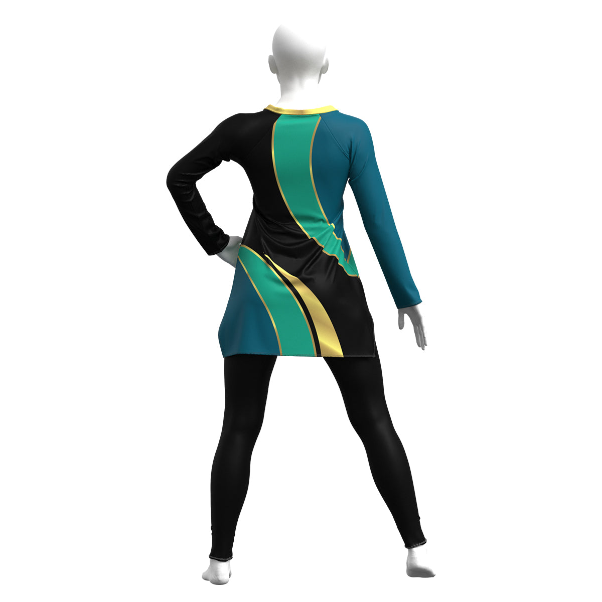 Gold & Teal Athletic Dress