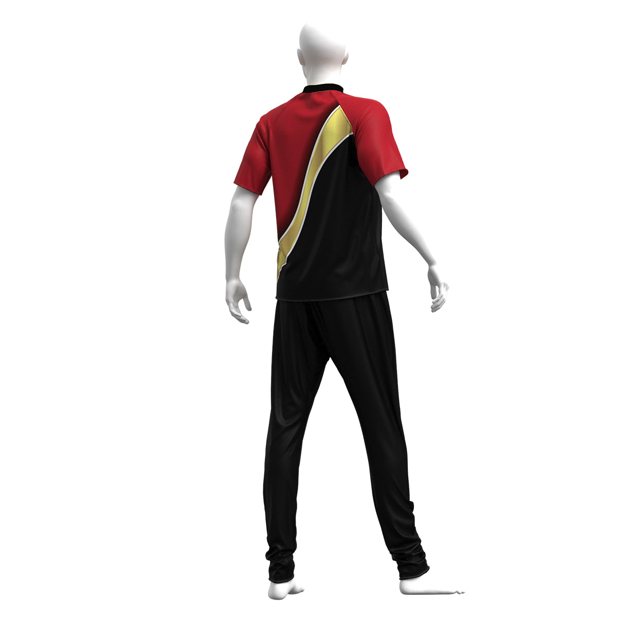 Red & Gold Athletic Short Sleeve Base Top