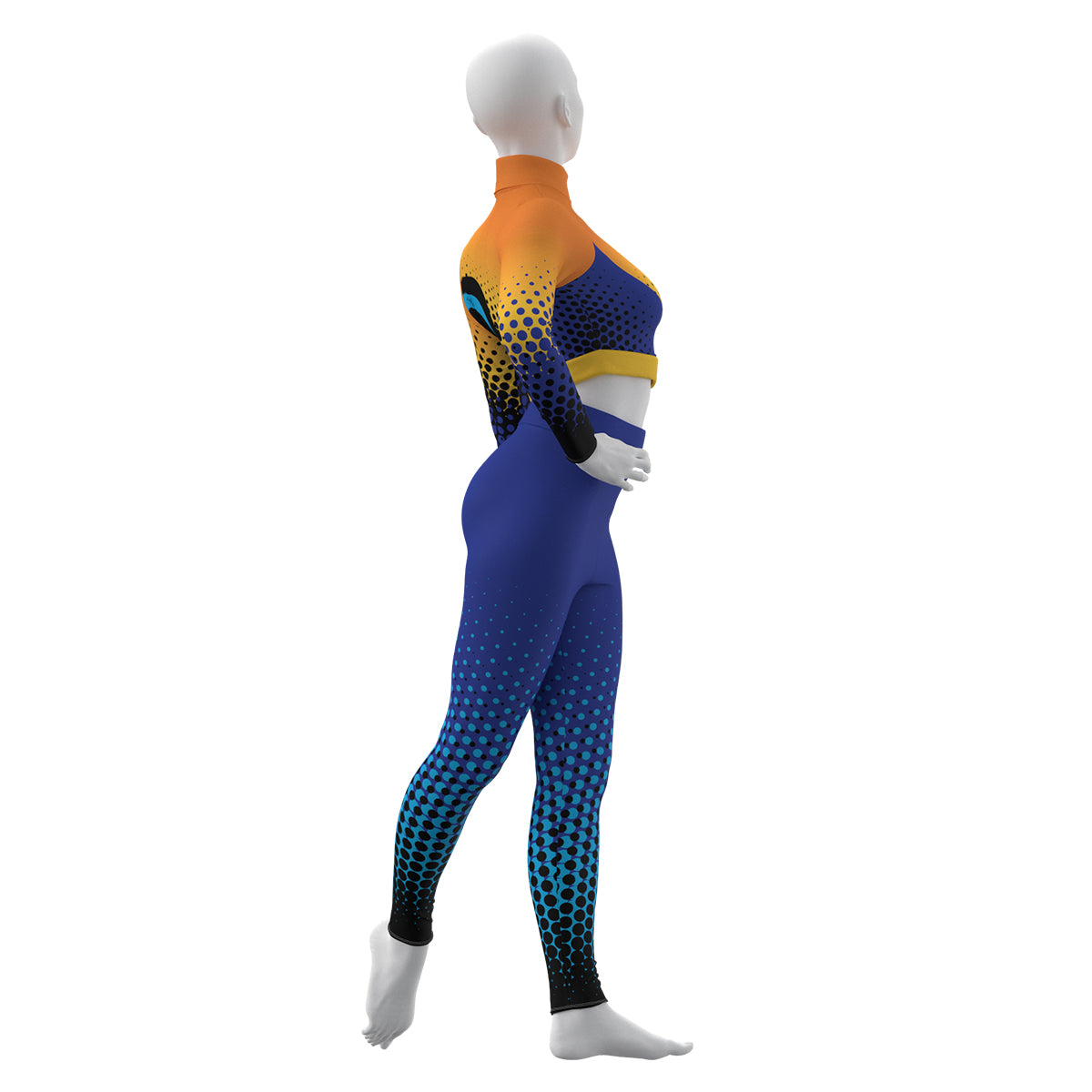 Blue & Orange Halftone Leggings