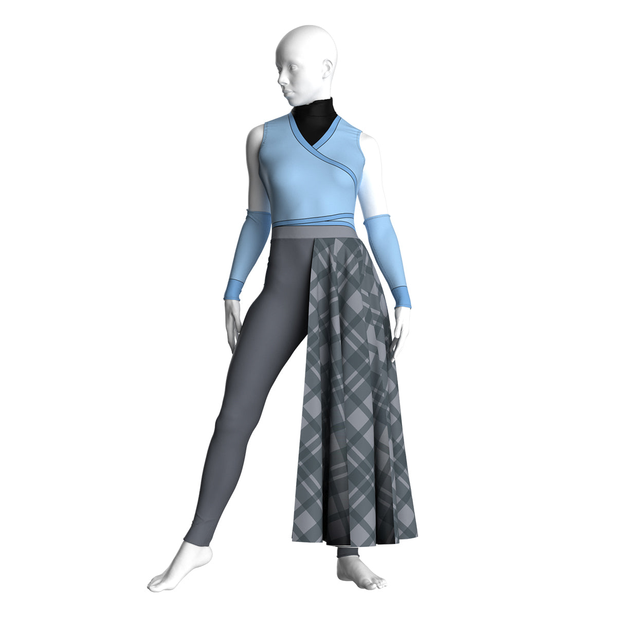 Plaid Skirt & Top Unitard