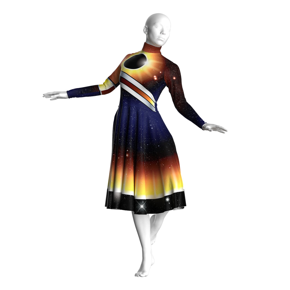 Colorful Color Guard Costume Uniform