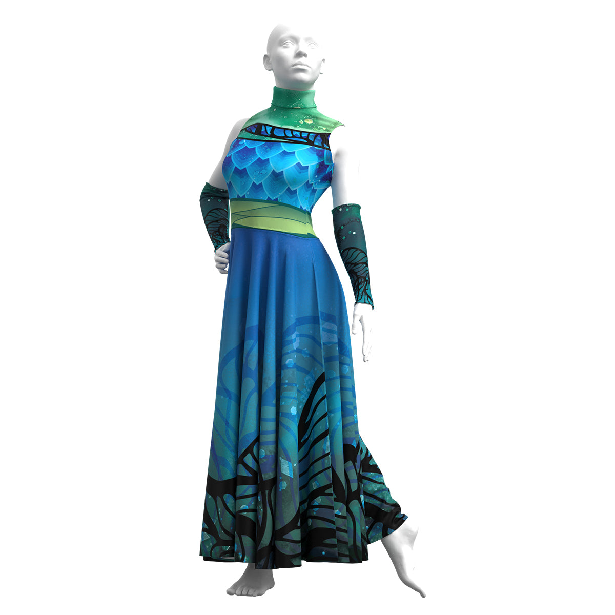 Colorful Color Guard Costume Uniform