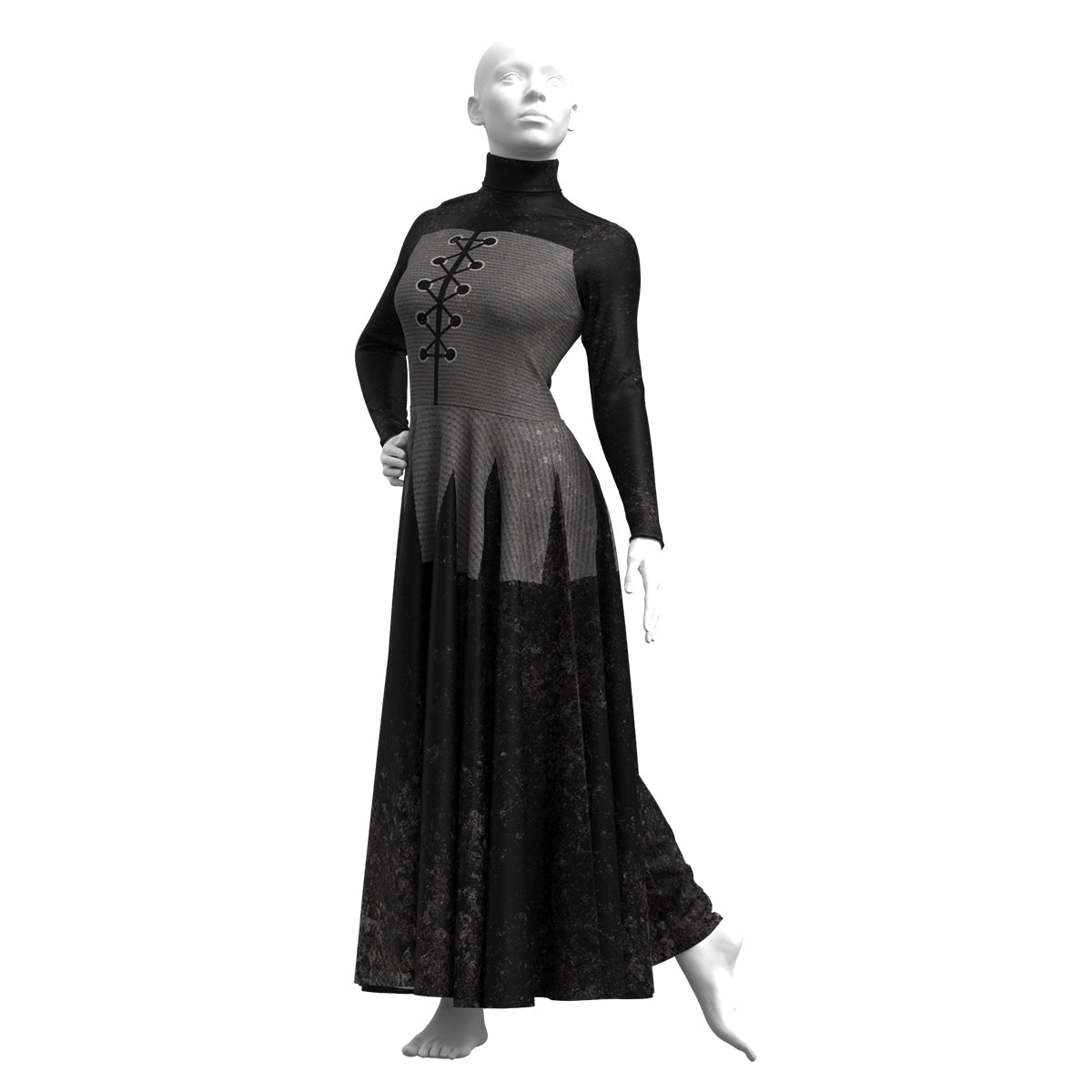 black witchy dress Colorful Color Guard Costume Uniform