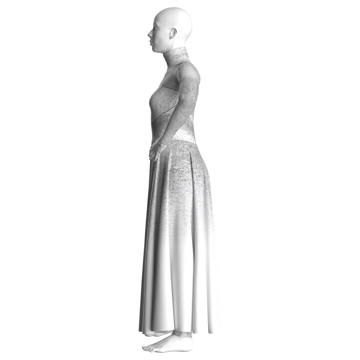 Sleek Silver Unitard