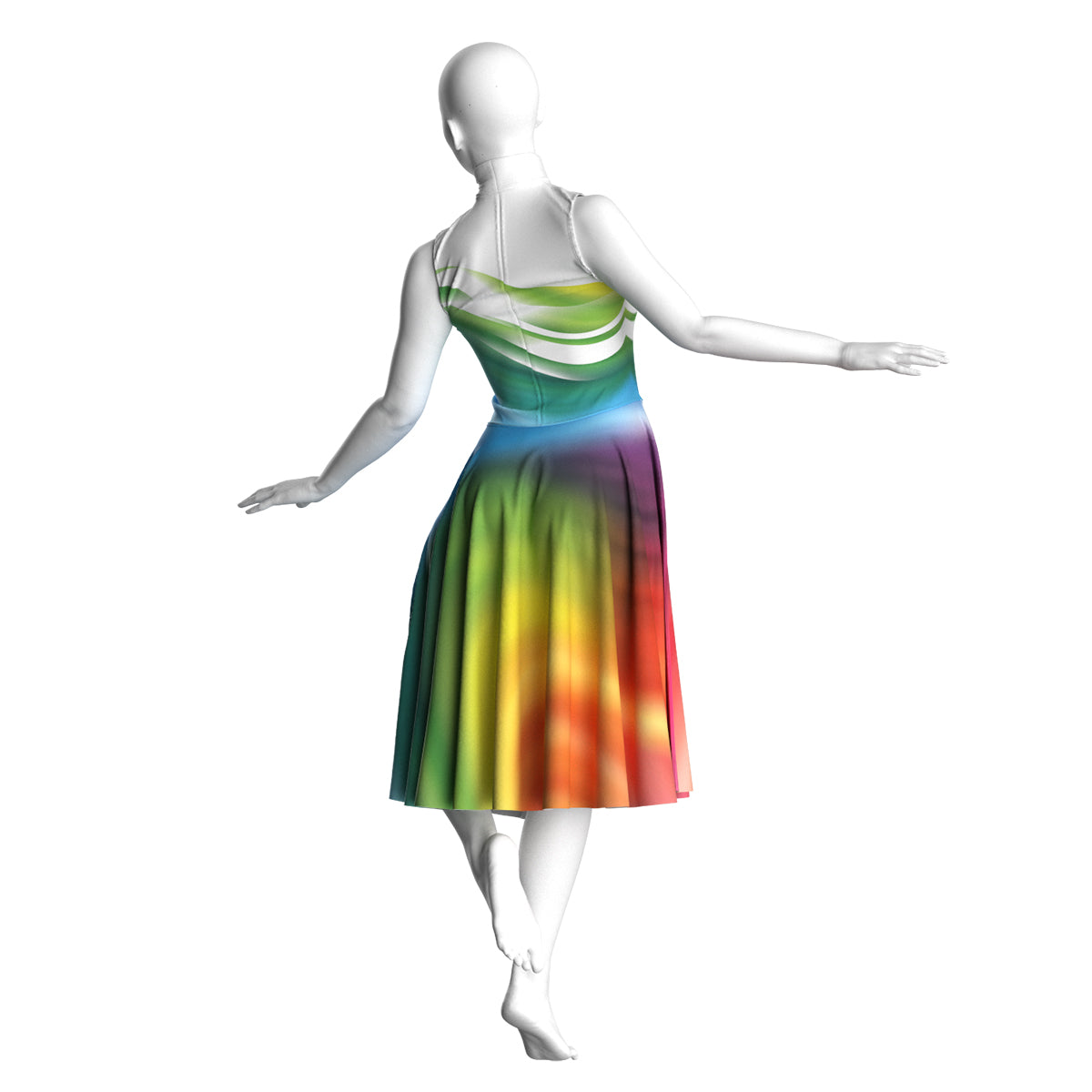 Flowing Rainbow Dress