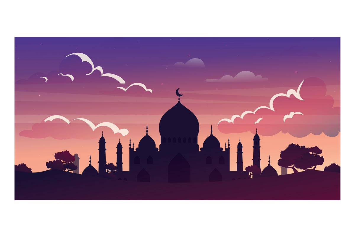 Arabian Dawn Frameless Backdrop
