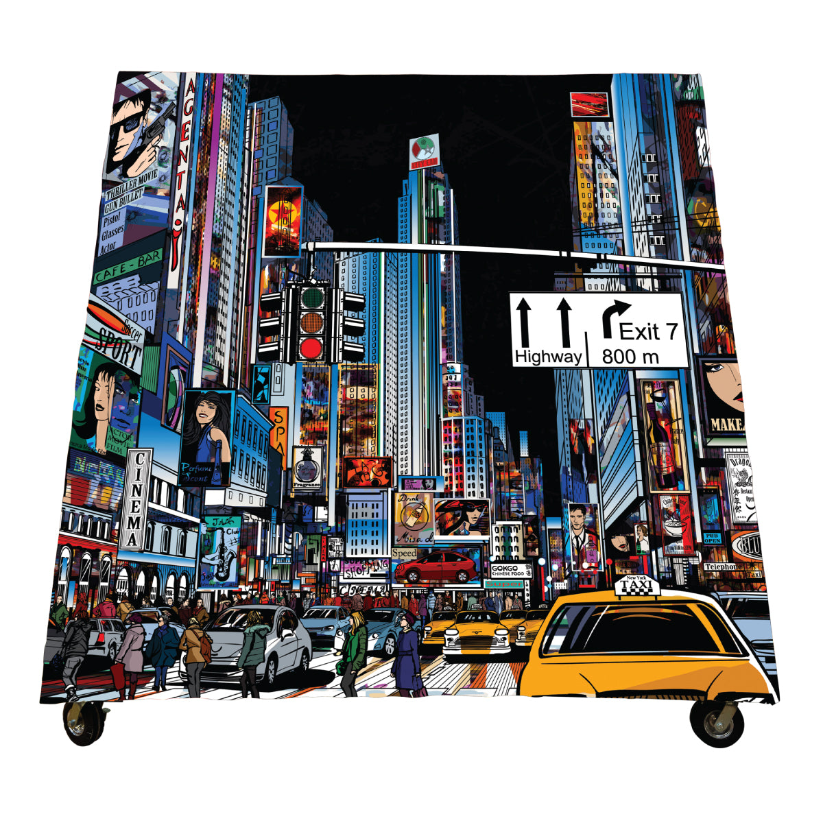 Illustrated New York City A-Frame Backdrop
