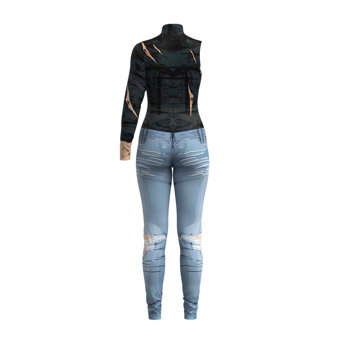 Ripped Jeans Unitard