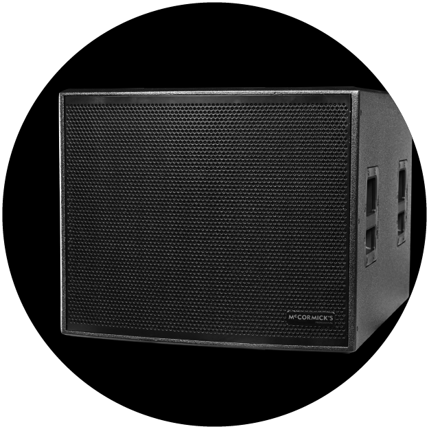 18” Active subwoofers with tight, balanced bass response