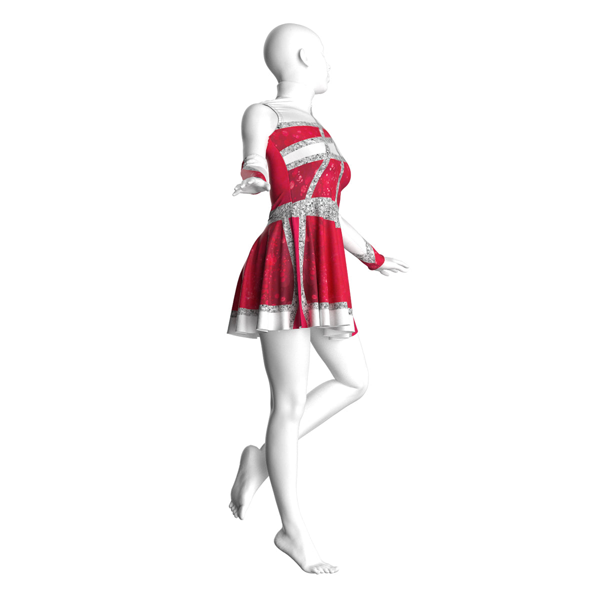 Silver and Scarlet Dress