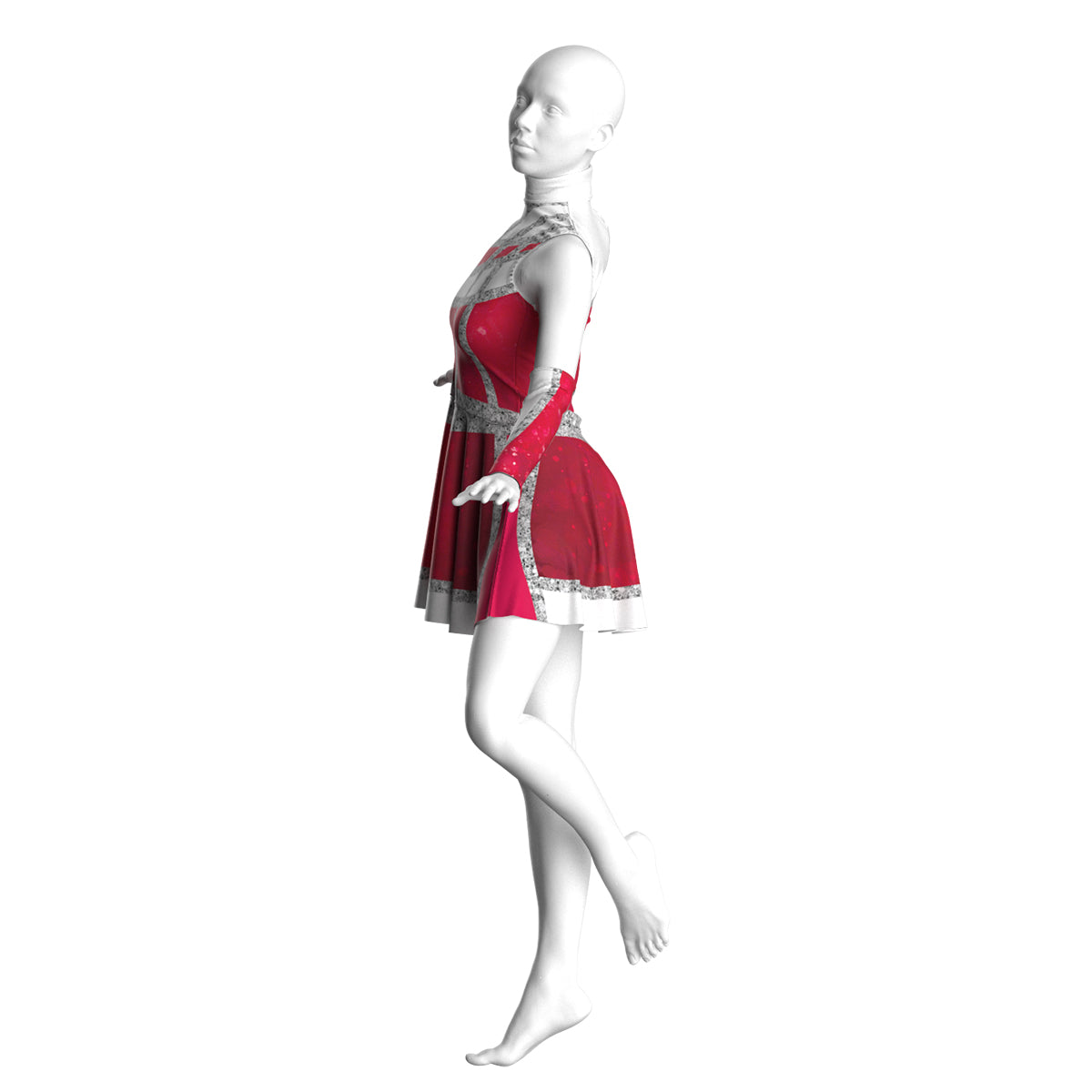 Silver and Scarlet Dress