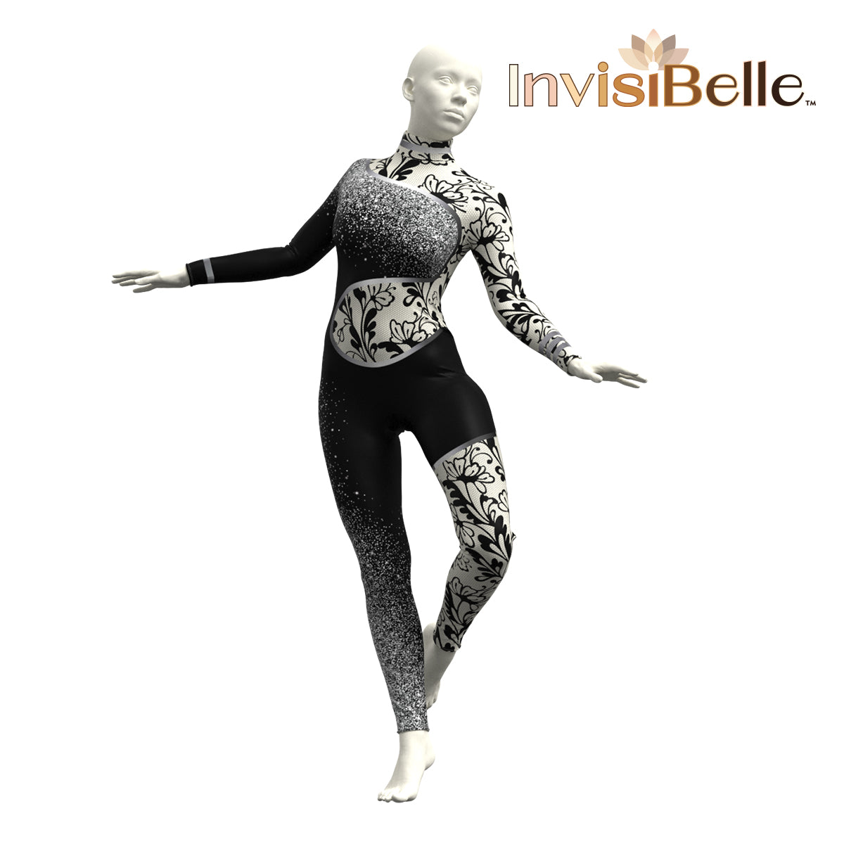 InvisiBelle Silver Filigree Unitard