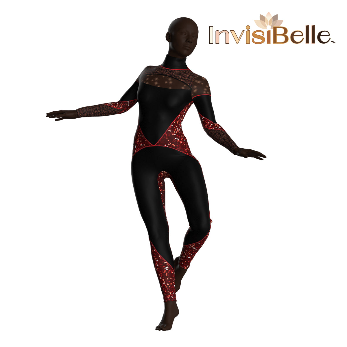 InvisiBelle Red Lace Unitard