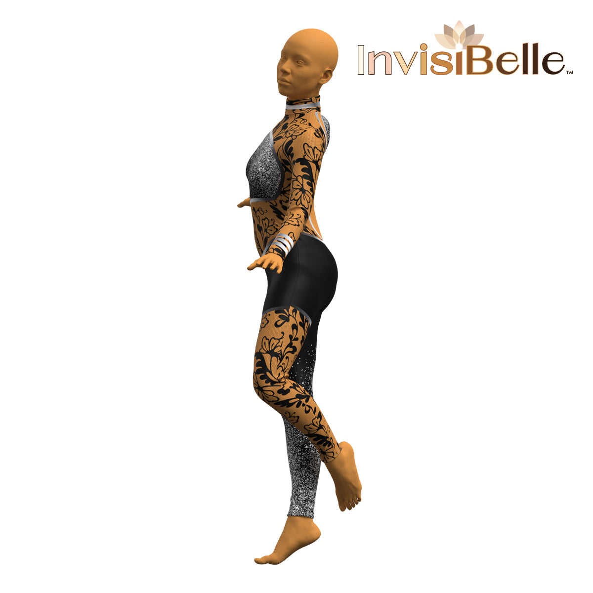 InvisiBelle Silver Filigree Unitard