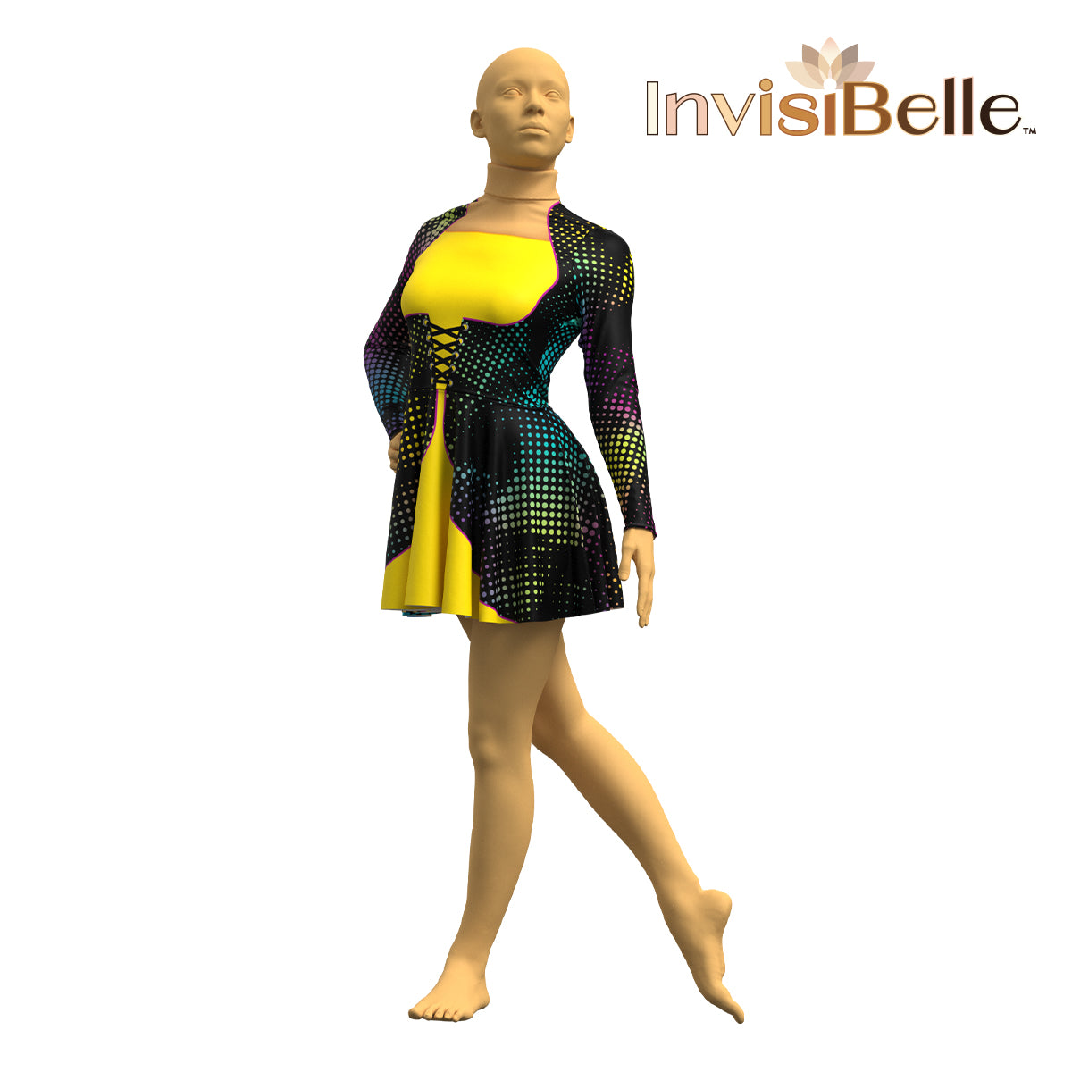 InvisiBelle Rainbow Halftone Dress