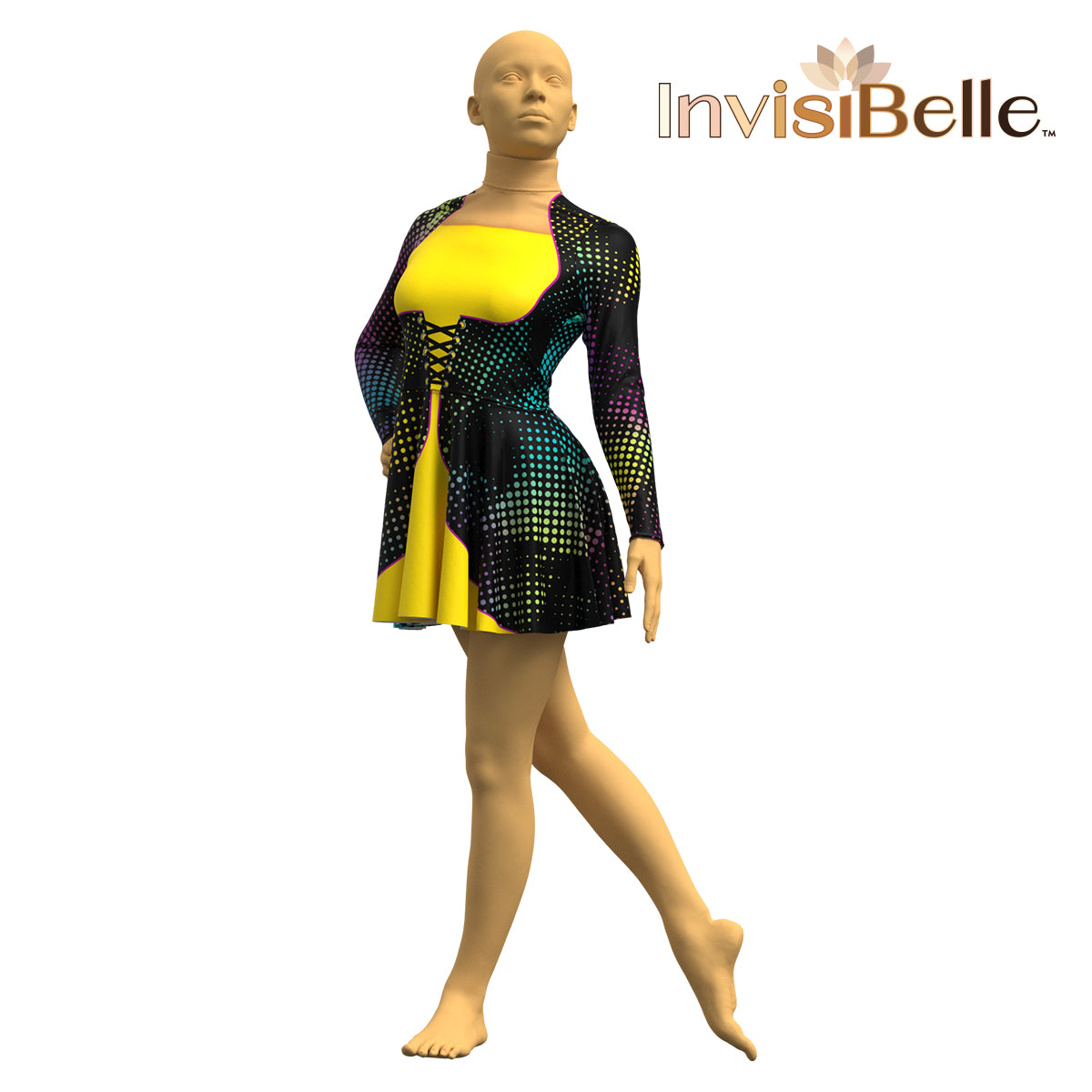 InvisiBelle Rainbow Halftone Dress