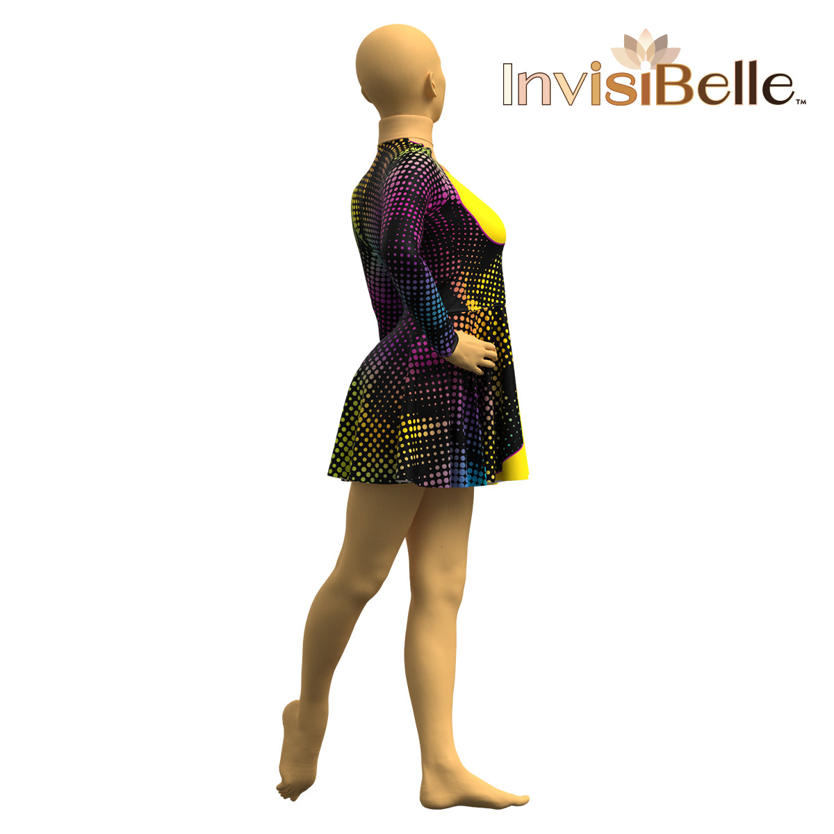 InvisiBelle Rainbow Halftone Dress