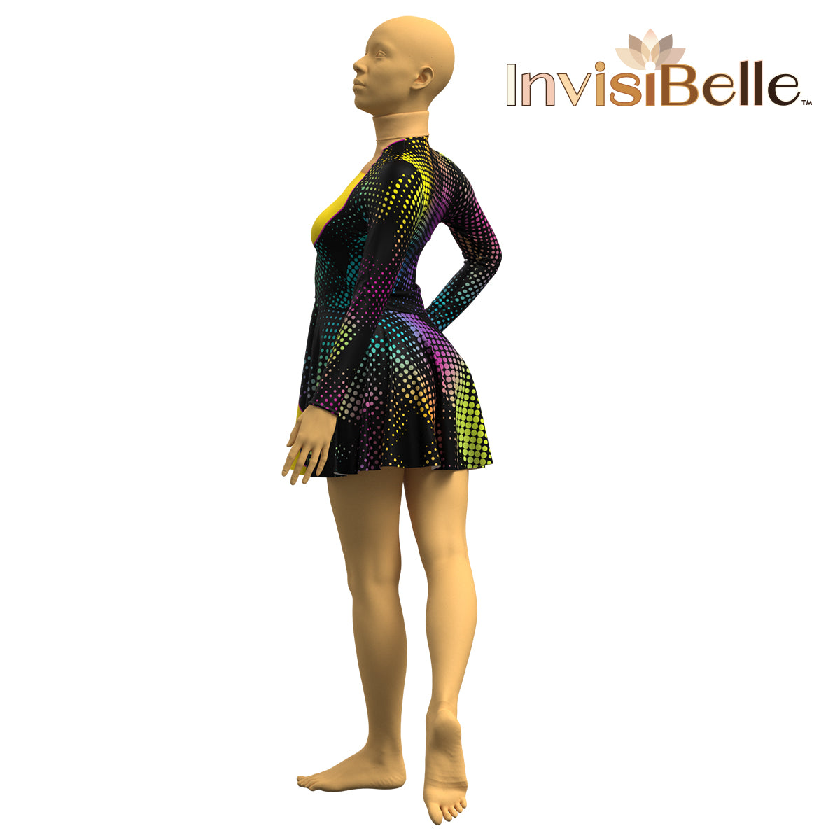 InvisiBelle Rainbow Halftone Dress