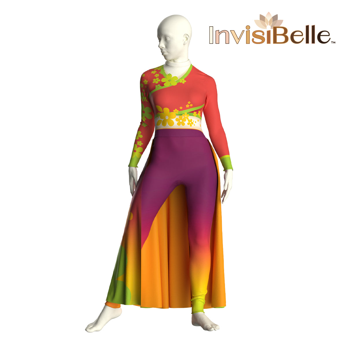 InvisiBelle Retro Flowers Unitard