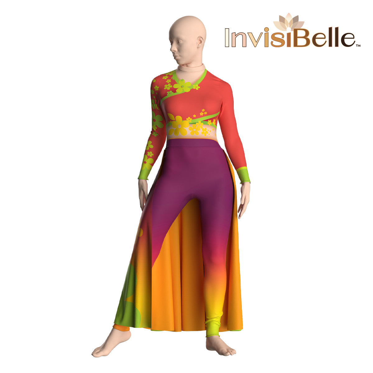 InvisiBelle Retro Flowers Unitard