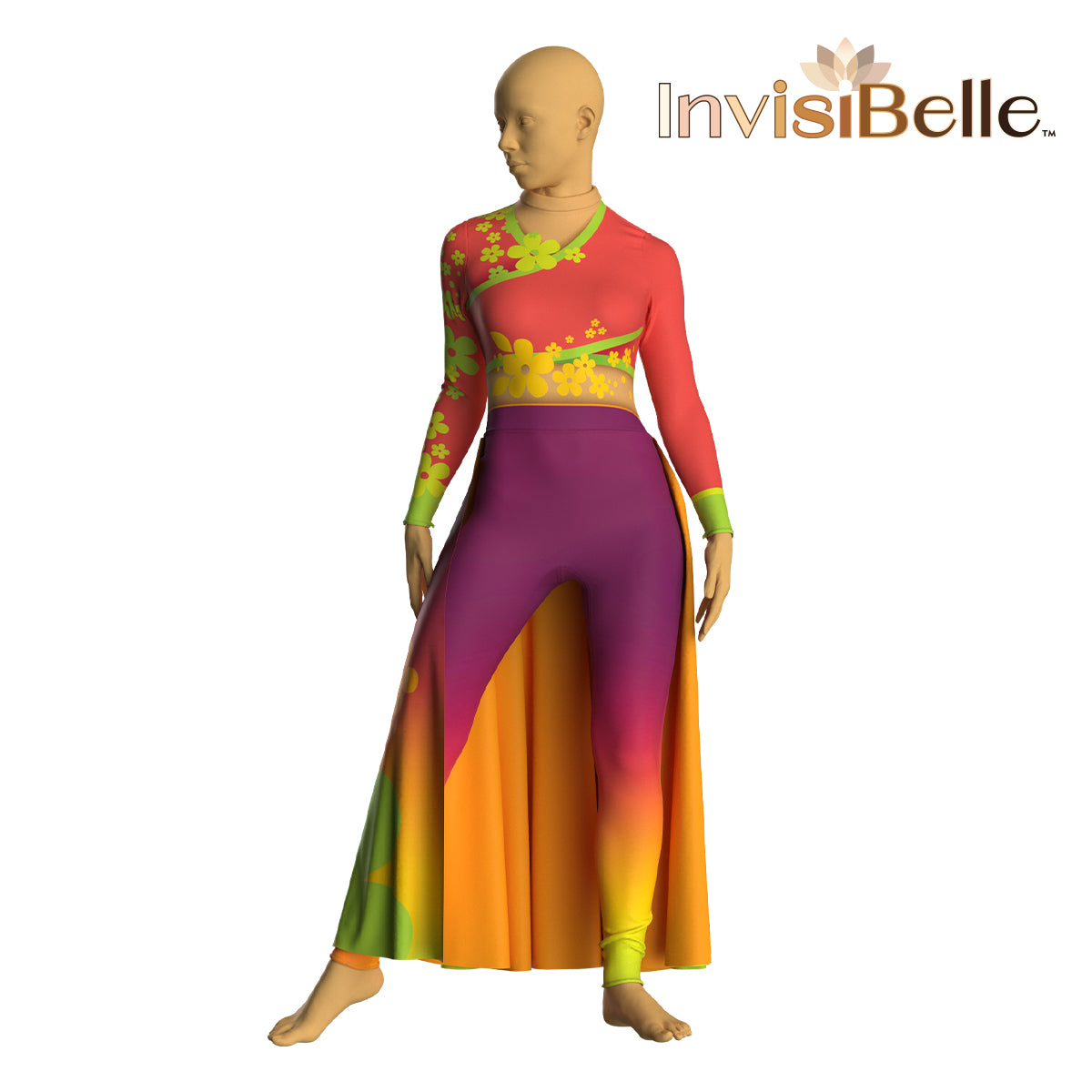 InvisiBelle Retro Flowers Unitard