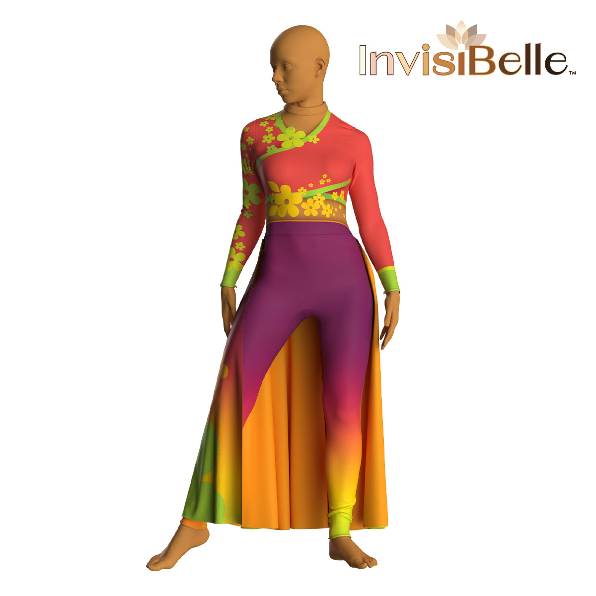 InvisiBelle Retro Flowers Unitard