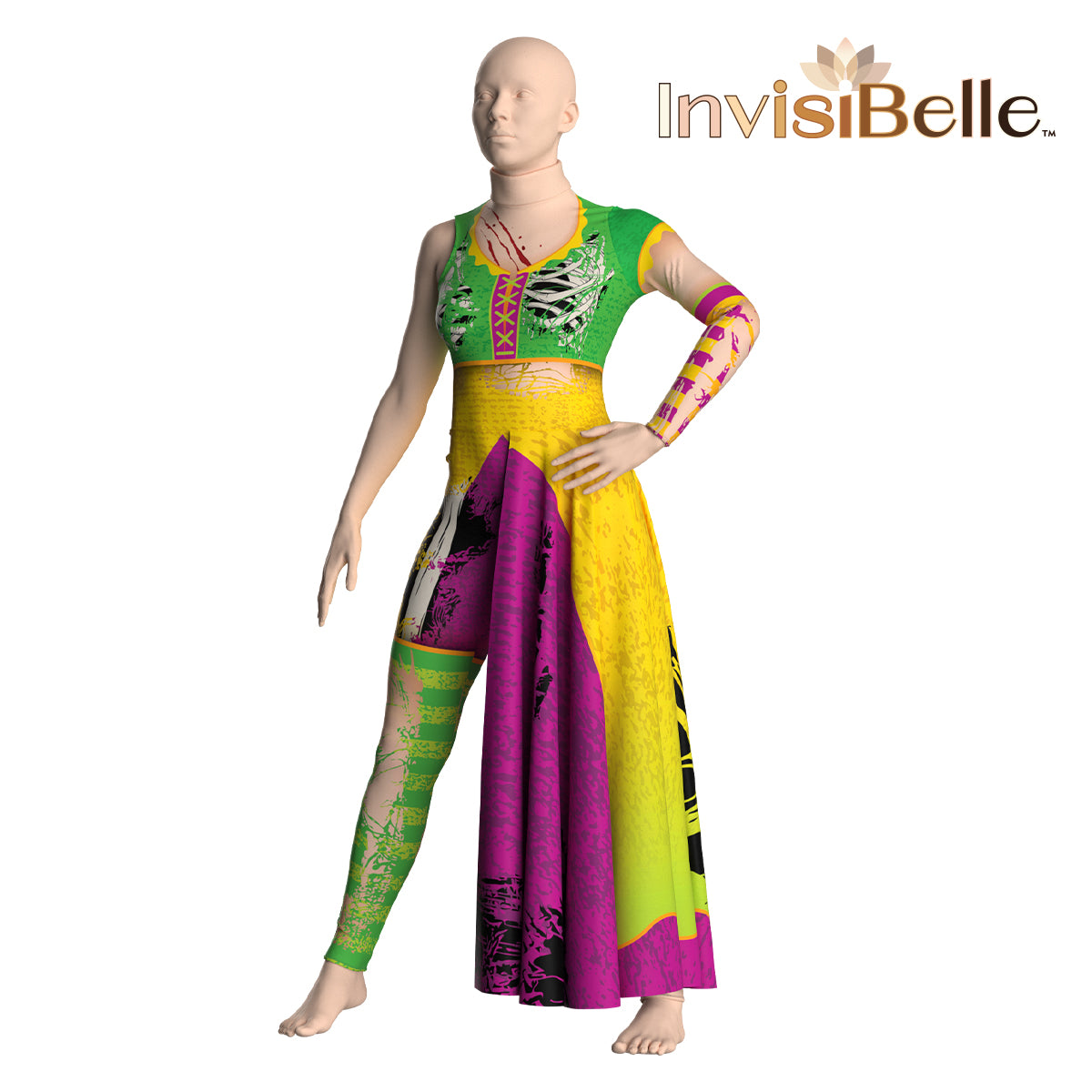 InvisiBelle Zombie Clown Unitard